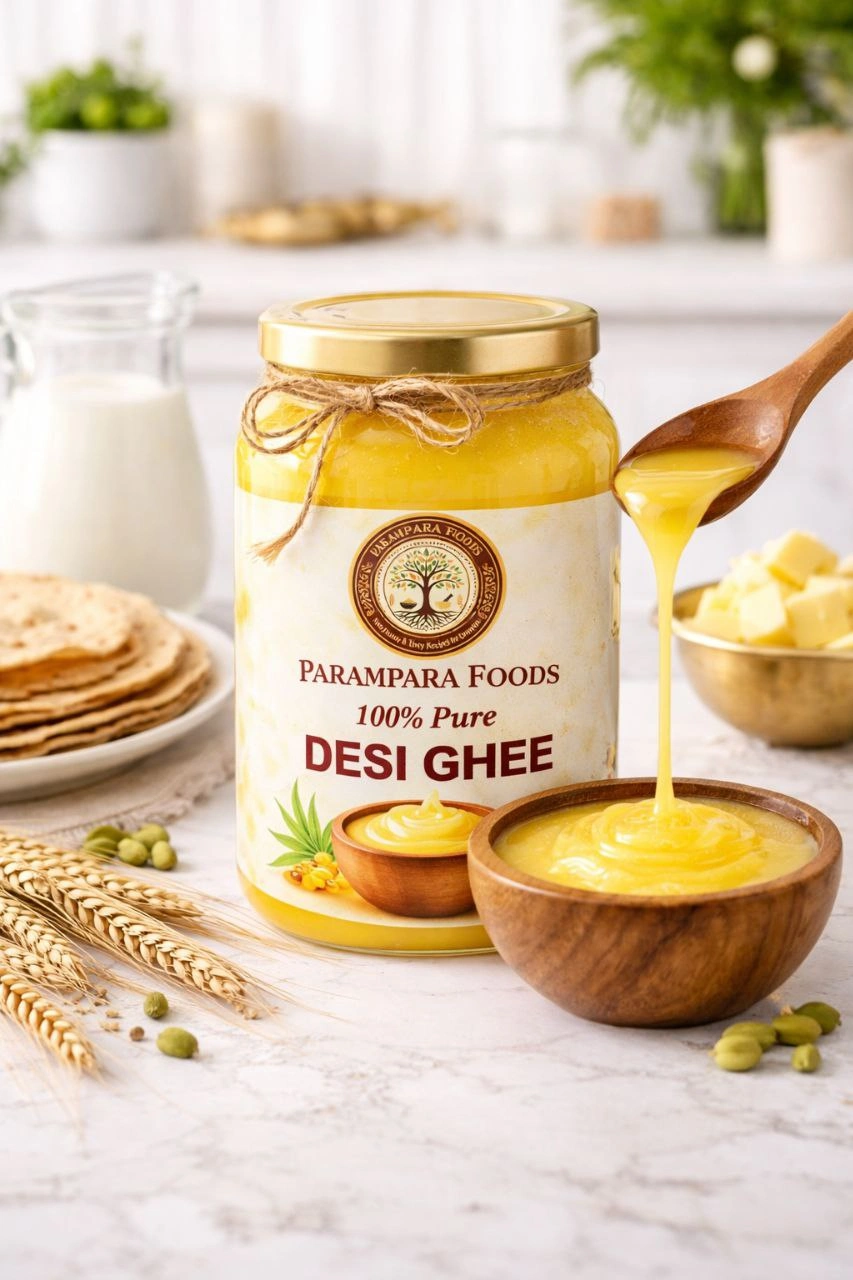 100% pure desi ghee made using traditional bilona method